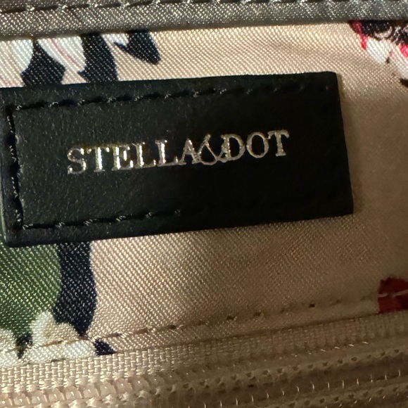 High End Stella & Dot Ava Camo Black Leather Women’s Backpack MINTY - Picture 4 of 11